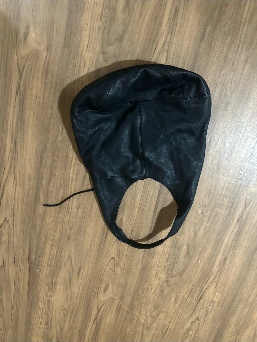 Source Unknown Black Slouchy Leather Hobo Bag